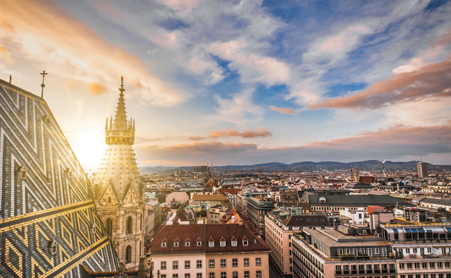 Bild zeigt Wien von oben